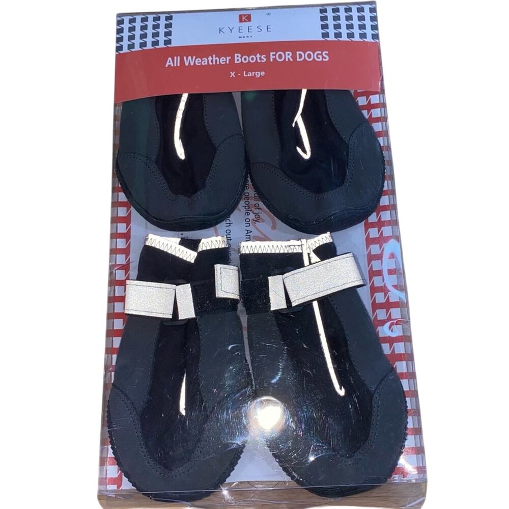 NWT Kyeese Dog Boots XL All Weather‎ Waterproof Reflective Set 4